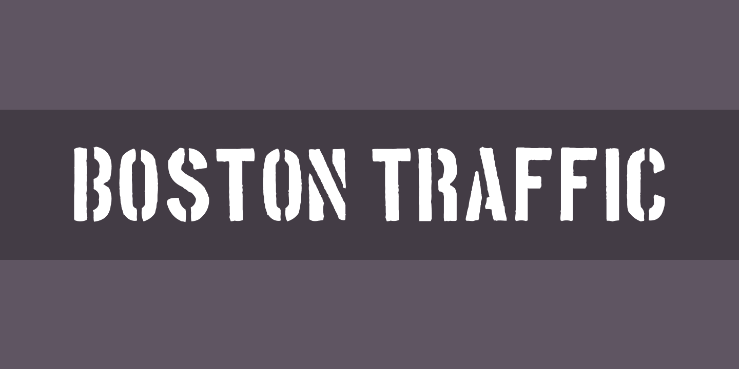 Beispiel einer Boston Traffic-Schriftart #1